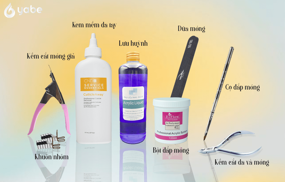 Dụng cụ cần có để đắp bột khuôn nhôm 