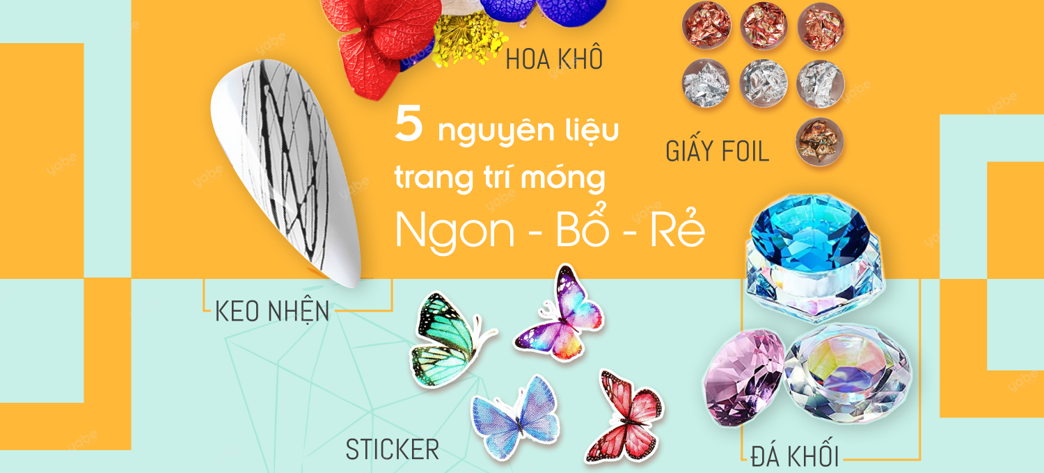 5 nguyên liệu trang trí móng nail