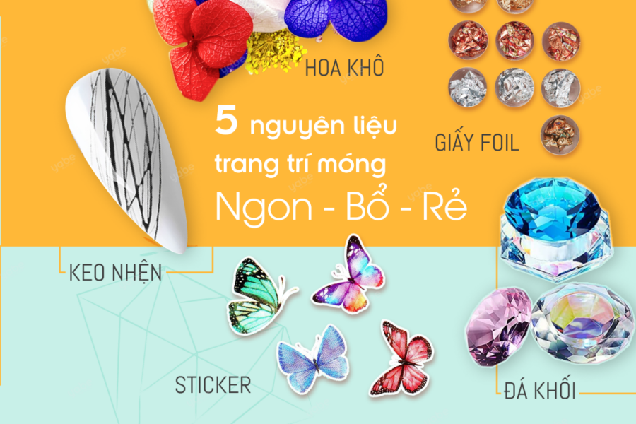5 nguyên liệu trang trí móng nail
