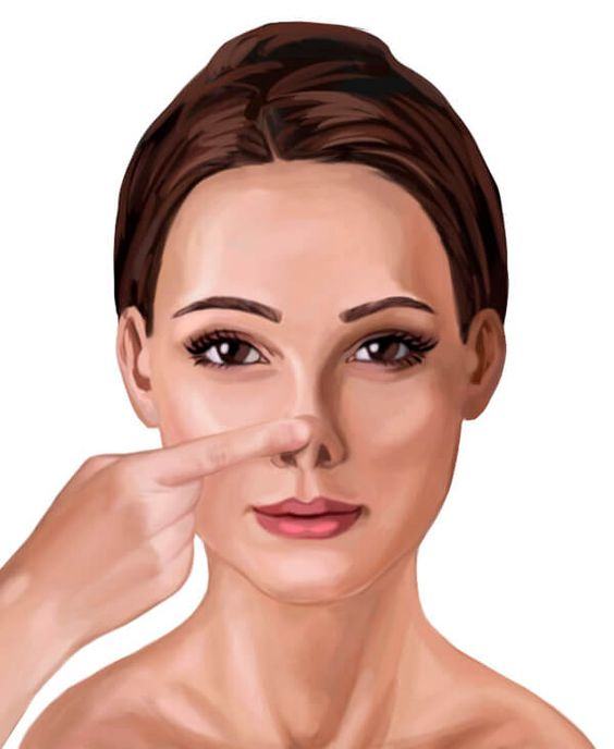 5 bài tập massage mũi giúp nâng cao, thon gọn sống mũi tự nhiên 44 Massage mũi bằng bài tập đẩy mũi