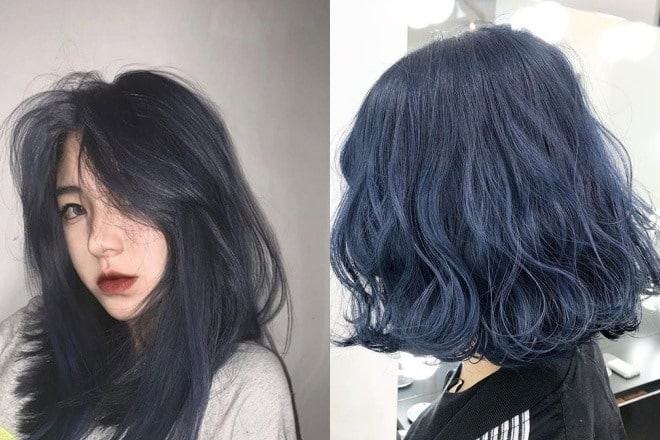Tóc nhuộm xanh đen